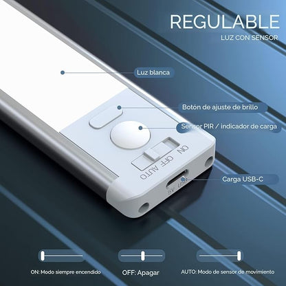 Luz LED encendico autmático – Iluminación Práctica sin Cables (2x1)